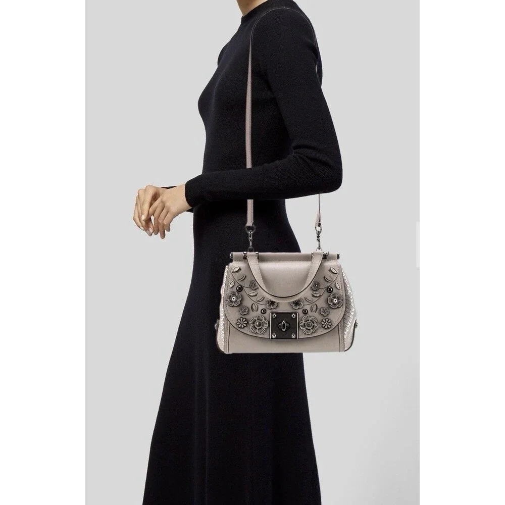 Coach Leather Drifter Top Handle W/Willow Floral Tea Rose off-white Limited Edit